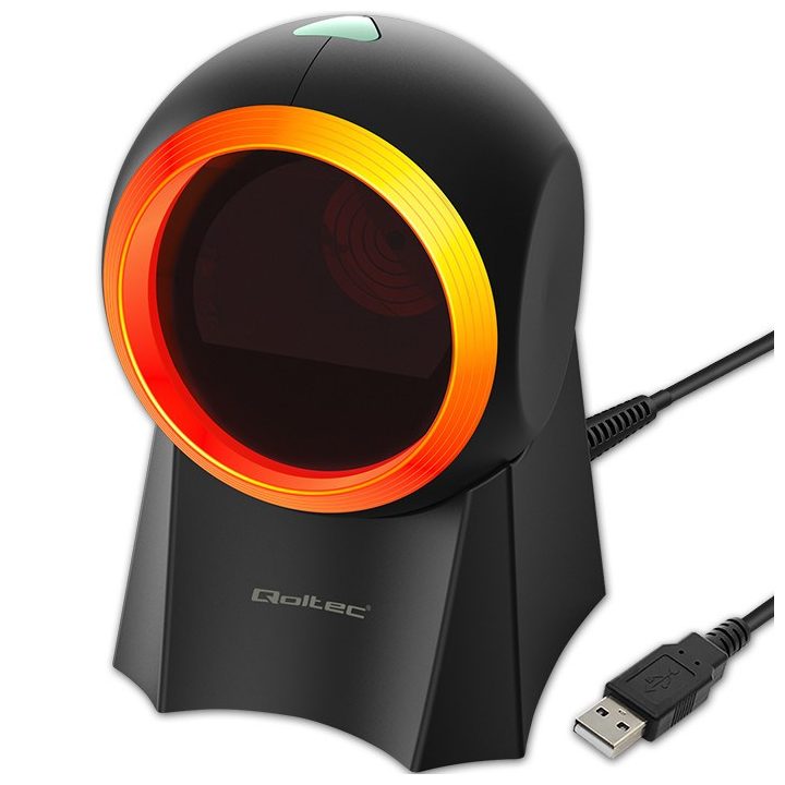 Qoltec 50857 Wired desktop barcode scanner 1D | 2D