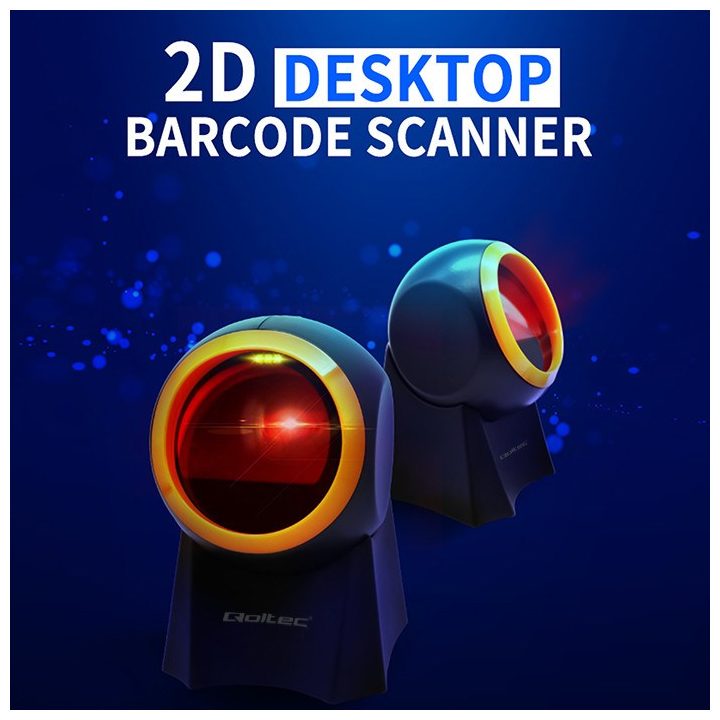 Qoltec 50857 Wired desktop barcode scanner 1D | 2D