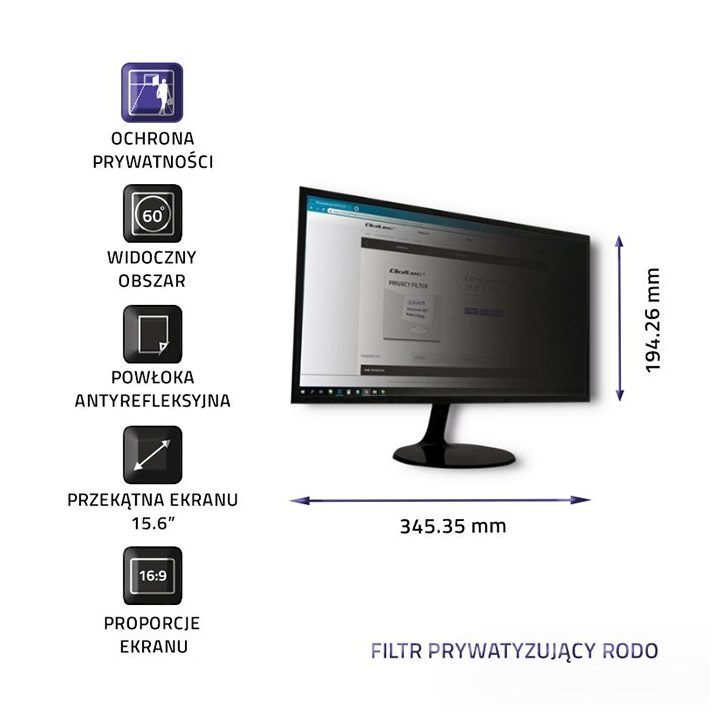 Qoltec 51052 Privacy filter 15.6 | 16:9