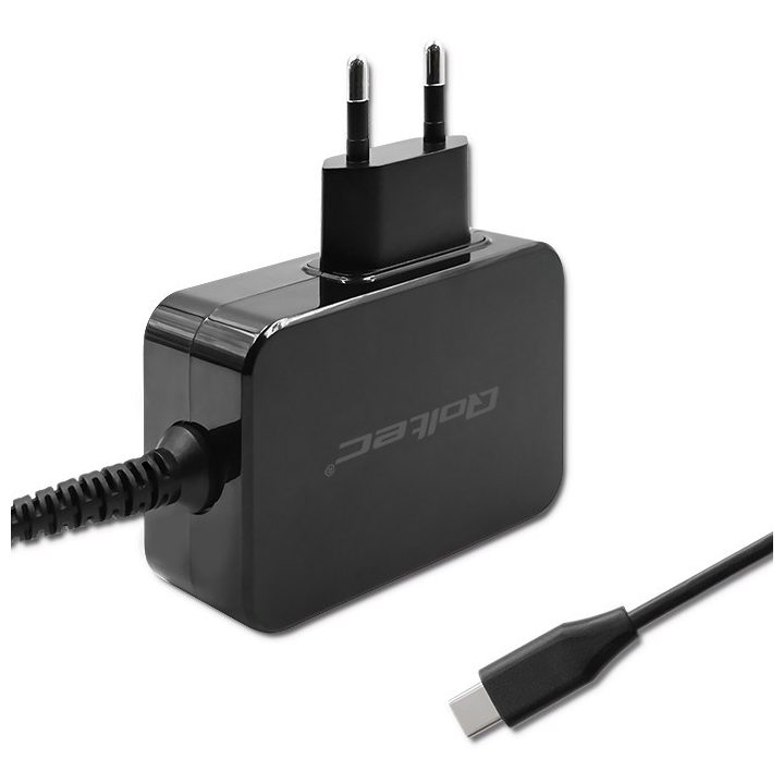 Qoltec 52386 GaN POWER PRO charger | 1xUSB-C | 65W | 5-20V | 3-3.25A | Black