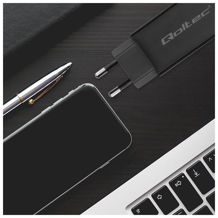 Qoltec 52419 65W GaN Super Fast Charger| 5-20V | 3-3.25A | USB-C 3.1
