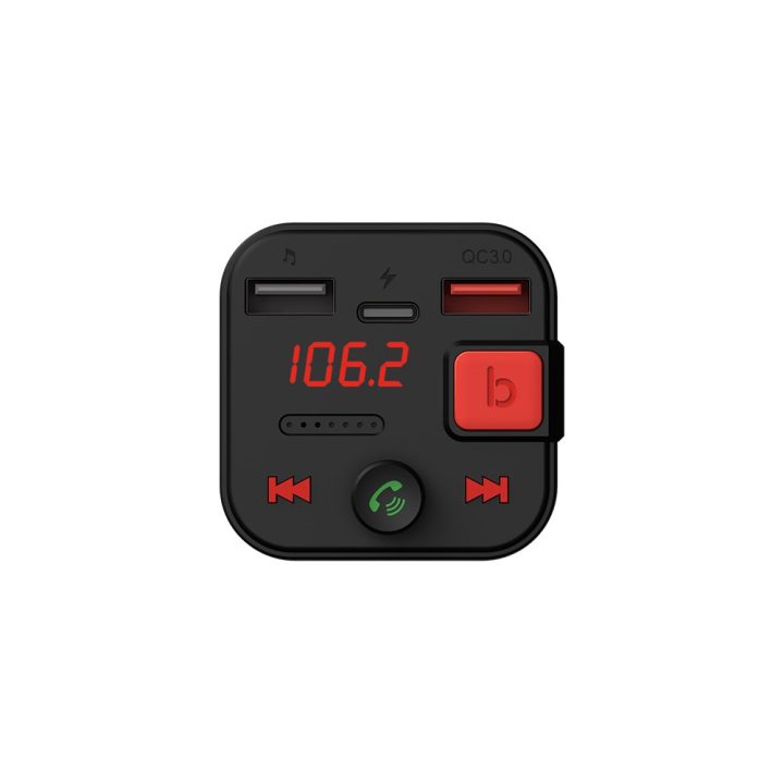 SAVIO FM transmitter Bluetooth 5.3 QC 3.0 charger LED display Bass Boost TR-15 black