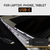 Qoltec 52419 65W GaN Super Fast Charger| 5-20V | 3-3.25A | USB-C 3.1
