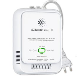 Qoltec 52576 Carbon monoxide sensor | CO detector | alarm 85dB | LED