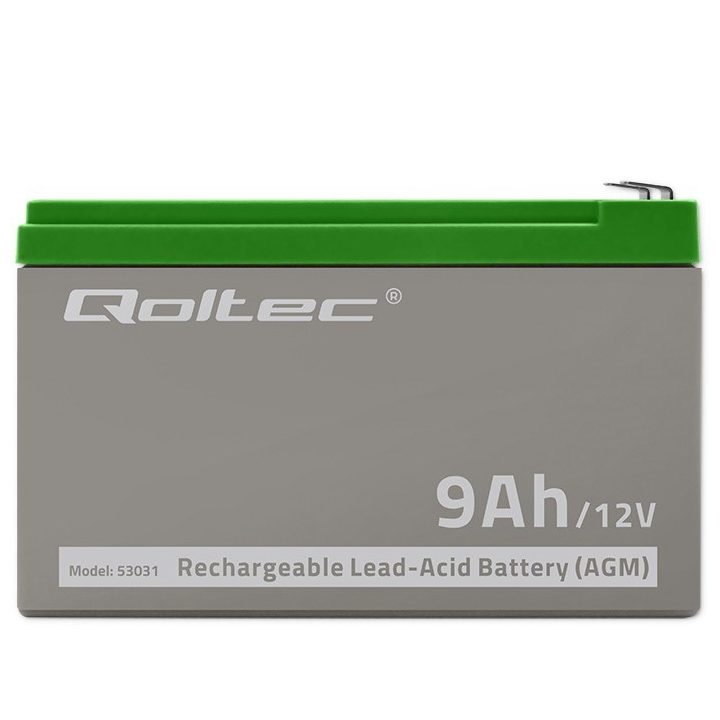 Qoltec 53031 AGM battery | 12V | 9Ah