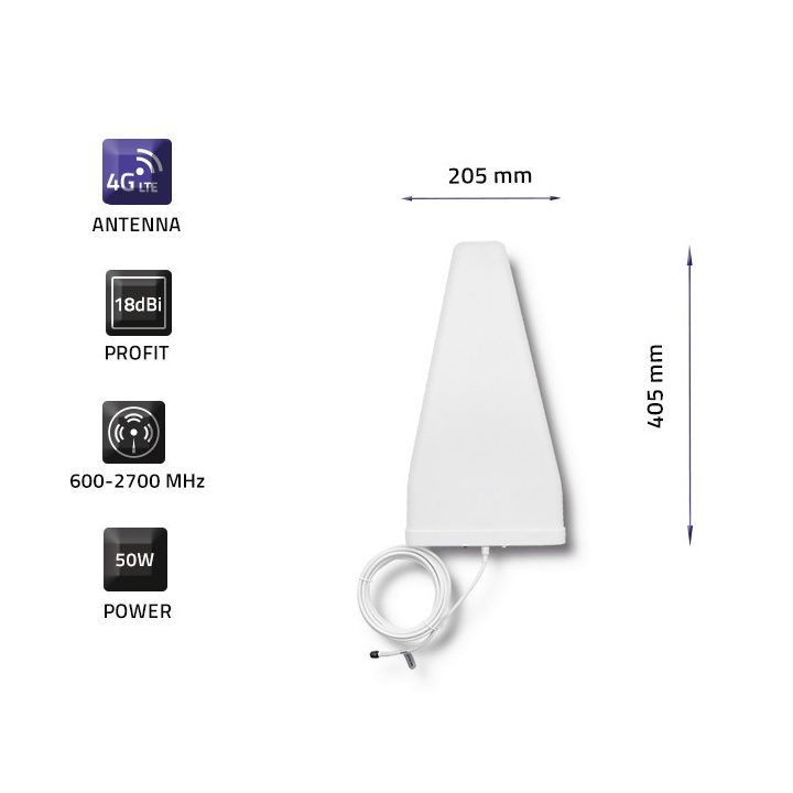 Qoltec 57021 4G LTE Antenna | 18 dBi | Outdoor