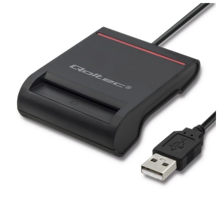 Qoltec Smart chip ID card scanner