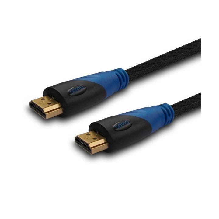 Savio CL-02 HDMI cable 1.5 m HDMI Type A (Standard) Black Blue