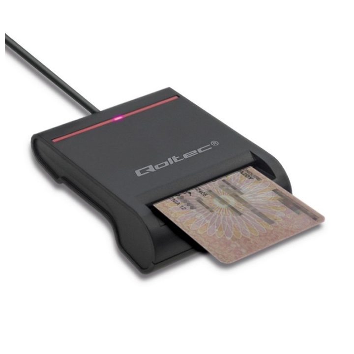 Qoltec Smart chip ID card scanner
