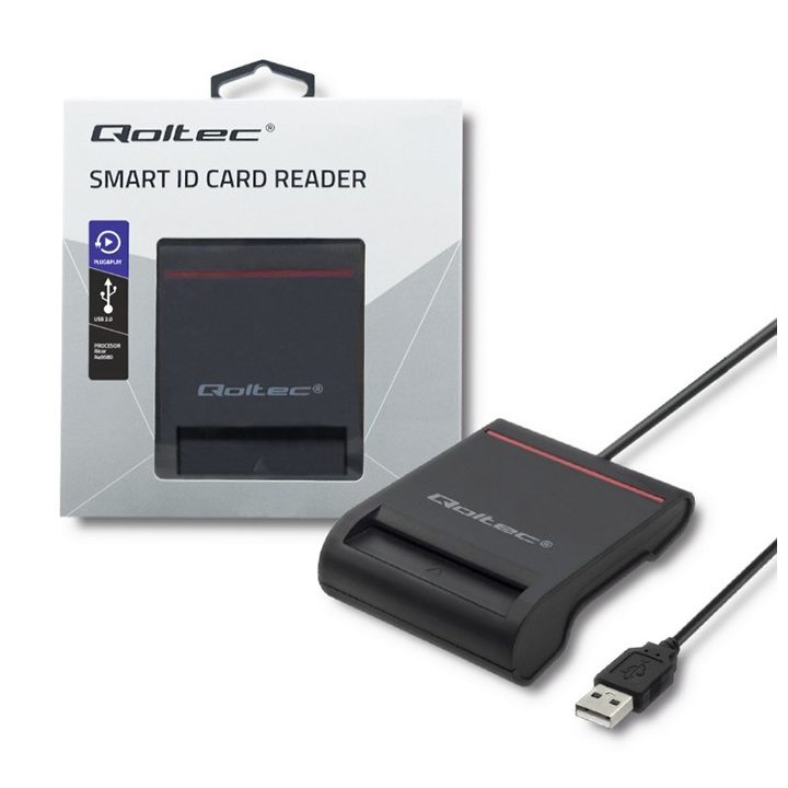 Qoltec Smart chip ID card scanner