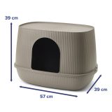 SAVIC Moona Grey - cat litter box - 57x39x39cm