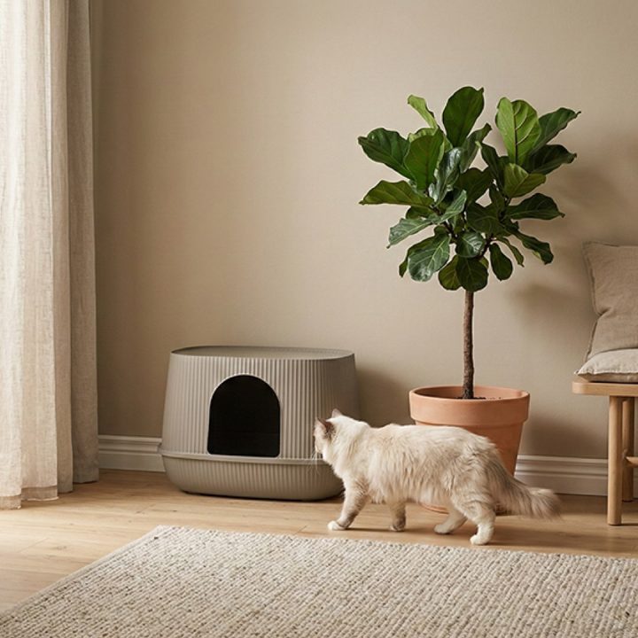 SAVIC Moona Grey - cat litter box - 57x39x39cm