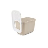 SAVIC Hop Coffee Brown with White Lid – Cat Litter Tray – 58.5x39x39.5 cm – 1 pc.