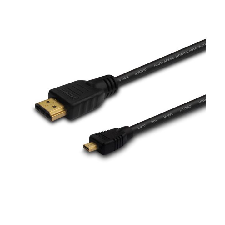 Savio CL-39 HDMI cable 1 m HDMI Type A (Standard) HDMI Type D (Micro) Black