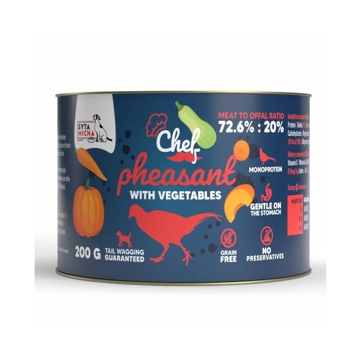 SYTA MICHA Chef Pheasant with vegetables Mono - wet dog food - 200g