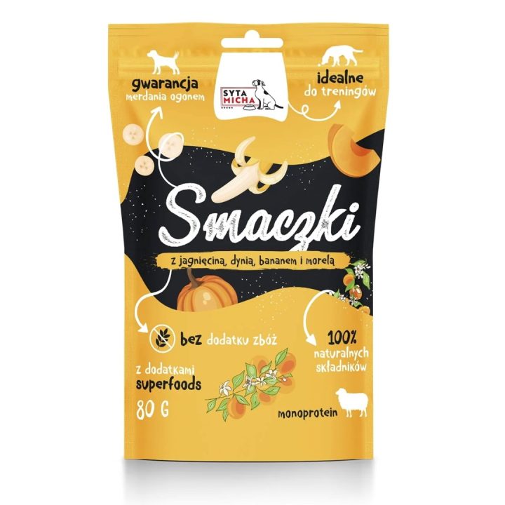 SYTA MICHA Treats with lamb pumpkin banana and apricot - dog treat - 80g