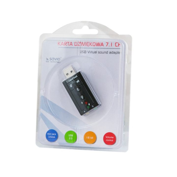 Savio AK-01 audio card 7.1 channels USB