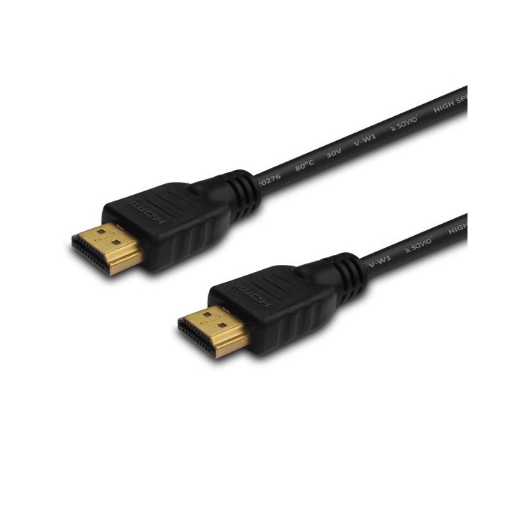SAVIO CL-196 HDMI cable 3 m black gold-plated connectors v2.0 high speed ethernet/3D