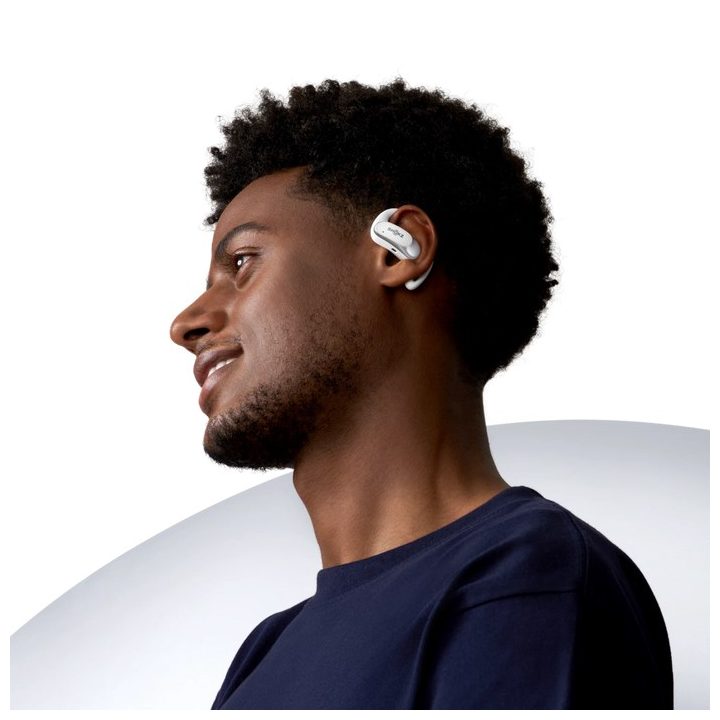 SHOKZ OpenFit Air Headset Wireless Ear-hook Calls/Music/Sport/Everyday Bluetooth White