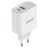 Savio LA-12 mobile device charger Universal White AC Fast charging Indoor