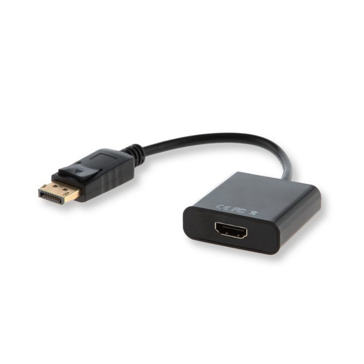 Savio CL-55 video cable adapter 0.2 m DisplayPort HDMI Type A (Standard) Black