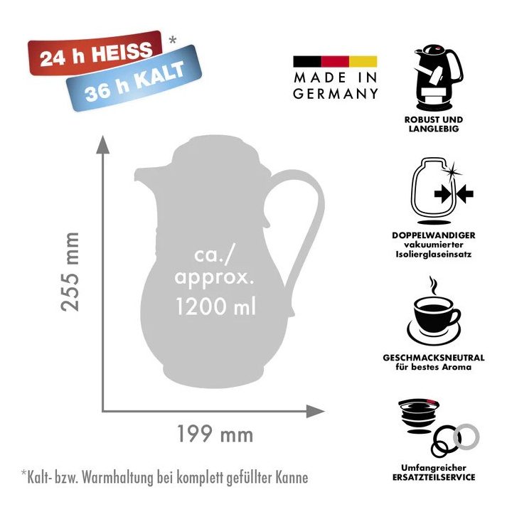 ROTPUNKT Thermos jug 1.2 l ivory (ecru)