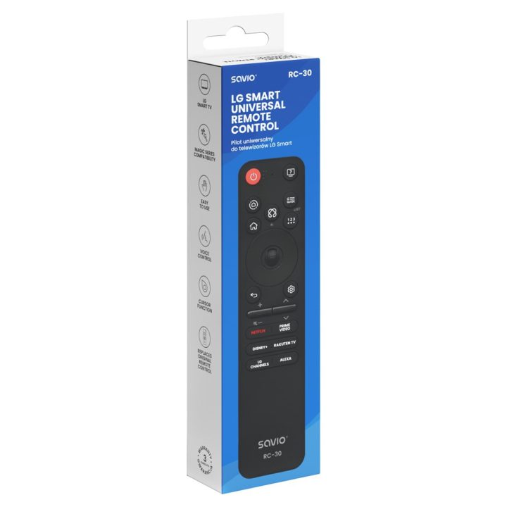 Savio RC-30 remote control IR/Bluetooth Press buttons