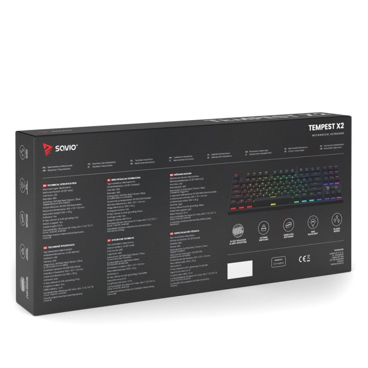 Savio Tempest x2 RGB mechanical keyboard Outemu RED