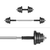 REBEL ACTIVE Adjustable dumbbells in a case 20 kg with a bar
