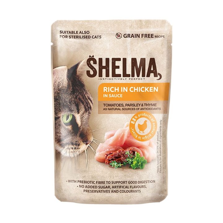 SHELMA with turkey duck chicken and beef in sauce - wet cat food - 12x85g