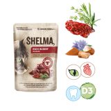 SHELMA Rich in beef in sauce - wet cat food - 85g