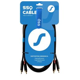 SSQ RCARCA3 - Cable 2x RCA - 2x RCA - 3 m Black