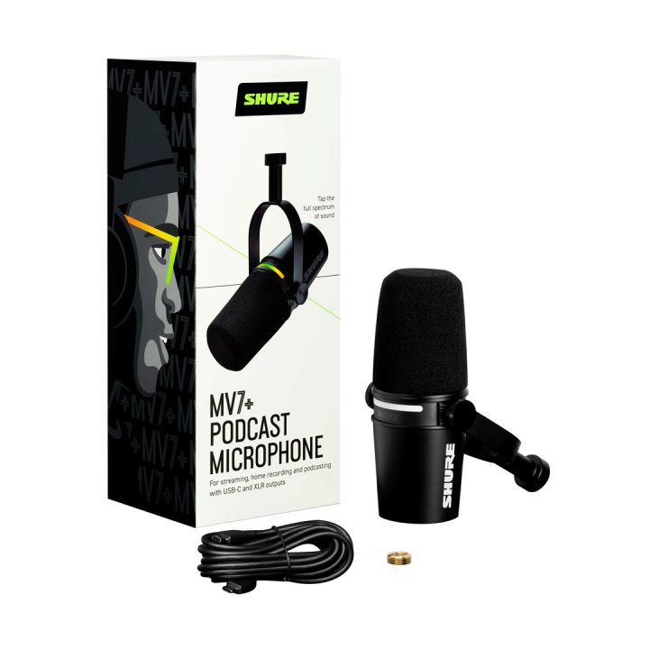 Shure MV7+-K - Lecture/vocal microphone with XLR/USB-C connector black
