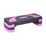 REBEL ACTIVE Step for aerobics and fitness exercises 3 levels gray-purple