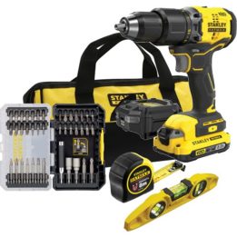 DRILL/DRIVER SET WITH ACCESSORIES SFMCK101D1S STANLEY