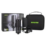 Shure SM4-K-KIT - condenser microphone externally polarised handle popfilter case