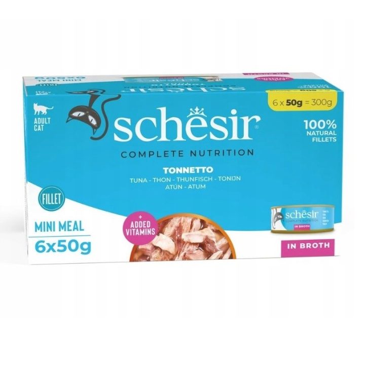 SCHESIR in broth Tuna - wet cat food - 6 x 50 g