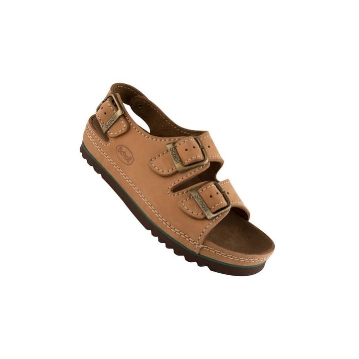 Scholl Air Bag Back Strap Comfortable Sandals Brown 36