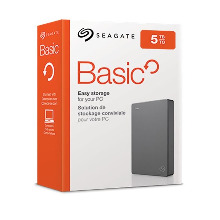 Seagate Basic external hard drive 5 TB 2.5 3.2 Gen 1 (3.1 Gen 1) Silver