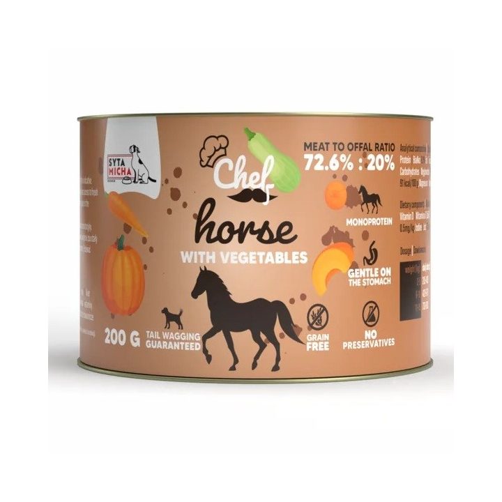 SYTA MICHA Chef Horse with vegetables Mono - wet dog food - 200g
