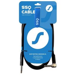 SSQ JMPJMK1 SS-1439 Cable Jack Mono - Jack Mono (90 degree angle) 1 m Black