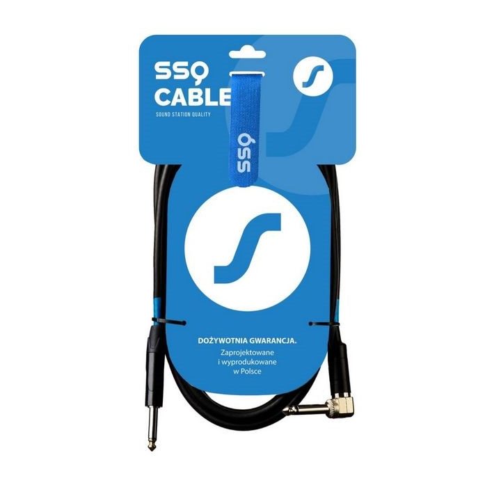 SSQ JMPJMK1 SS-1439 Cable Jack Mono - Jack Mono (90 degree angle) 1 m Black