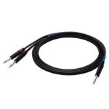 SSQ JSJM2 SS-1453 Cable Jack Stereo - 2x Jack Mono 2 m Black