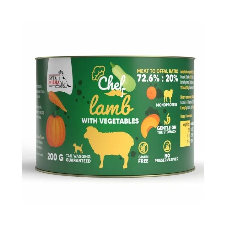 SYTA MICHA Chef Lamb with vegetables Mono - wet dog food - 200g