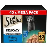 SHEBA Delicacy Fish Flavours in Jelly – wet cat food – 40×85g