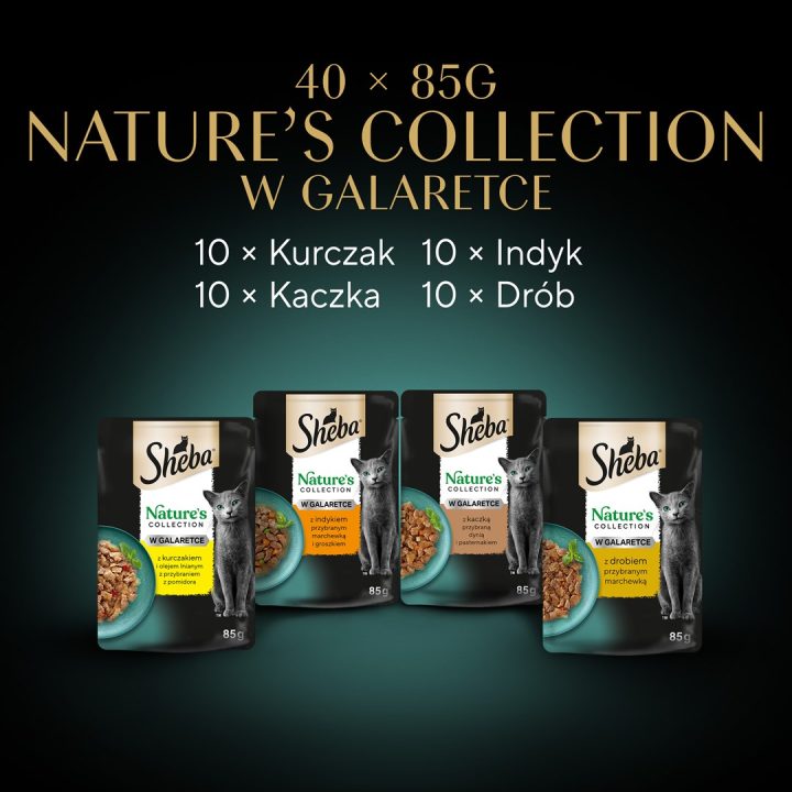 SHEBA Nature's Collection Poultry Flavors in jelly - wet cat food - 40 x 85g