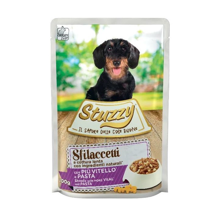 STUZZY Sfilaccetti Veal with pasta - wet dog food - 100g