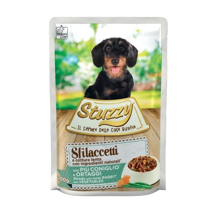 STUZZY Shreds with rabbit and vegetables - wet dog food - 100 g