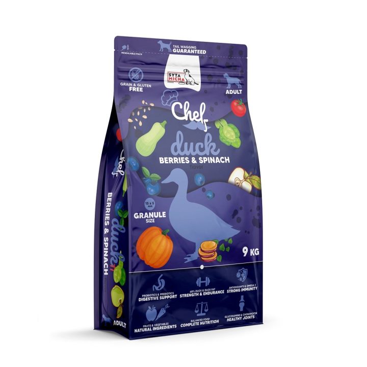 SYTA MICHA Chef Duck berries and spinach - dry dog food - 9kg