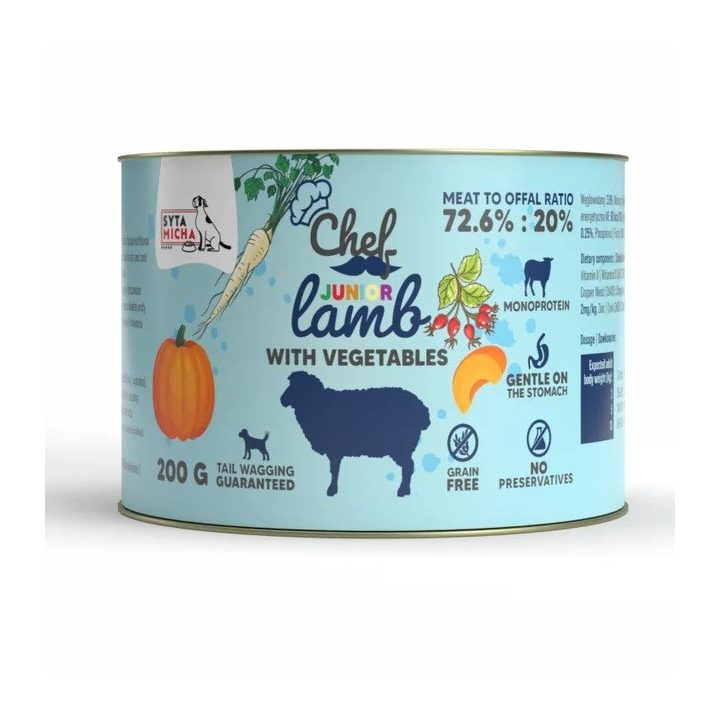 SYTA MICHA Chef Junior Lamb with vegetables Mono - wet dog food - 200g